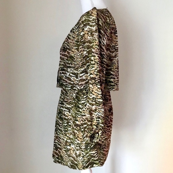 Joie Brown Molly Animal Print Night Out Dress Size M - Picture 5 of 9